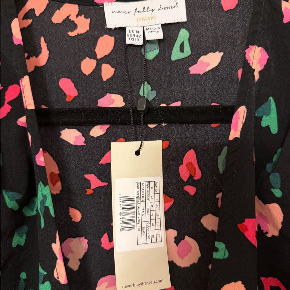 Never Fully Dressed Multicolor Animal Print Blouse - Picture 4 of 7